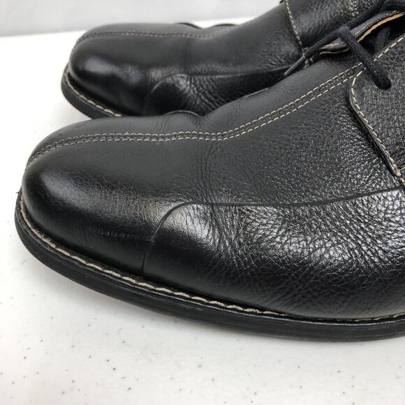 Johnston & Murphy Mens 13 M Black Comfort Shuler Bike Toe Oxford Shoes 207222 main image 12